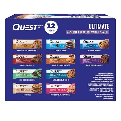 Prime: 12-Count 2.12-Oz Quest Nutrition Ultimate Protein Bars (Variety Pack) $18.60 w/ S&S + Free S&H