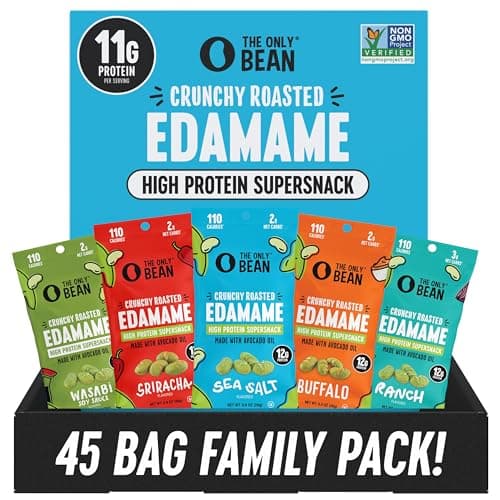 [SnS, AC] $23.78* | 45-Pack 0.9-Oz The Only Bean High Protein Edamame Snacks at Amazon (52.8￠ each)