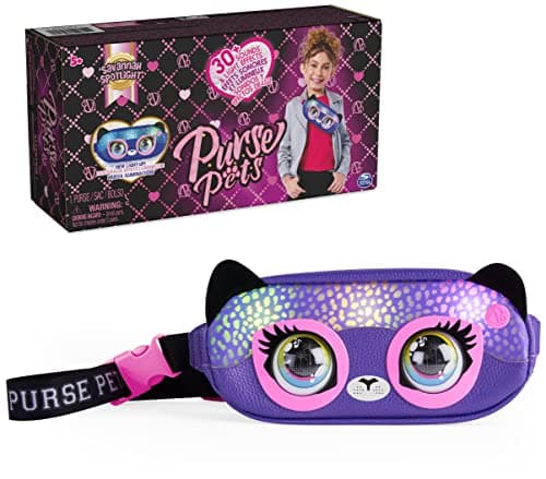 Purse Pets, Savannah Spotlight Belt Bag, Interactive Pet Toy & Fanny Pack Crossbody Purse, Over 30 Sounds & Light Effects, Girls Bag & Tween Gifts