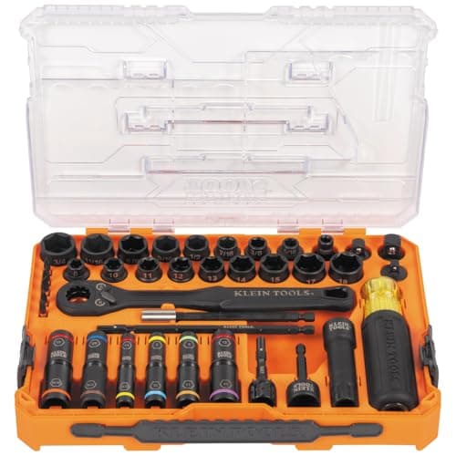 [AC] $119.67* | 39-Piece Klein Tools Knect Impact SAE/Metric Pass Through Socket Set at Amazon