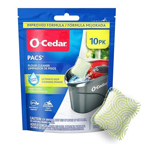 10-Count O-Cedar PACS Hard Floor Cleaner (Crisp Citrus Scent) $5.37 w/ S&S + Free Shipping w/ Prime or on $35+