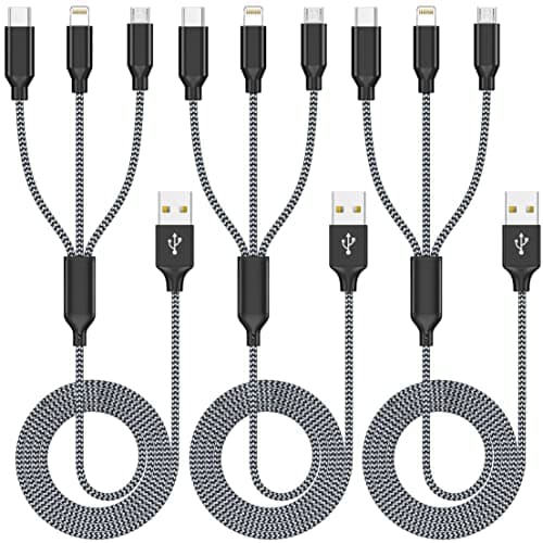 [AC] $4.49* | 3-Pk 4' Xnewcable 3-In-1 Multi Charge Cable (USB-C, MicroUSB, Lightning) at Amazon