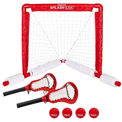 GoSports Lacrosse Floating Poo...2 Sticks and 4 Soft Balls, Red
