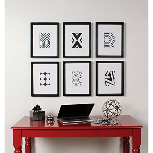 Kate and Laurel Calter 6 Frame...ric Abstract Art Prints, Black