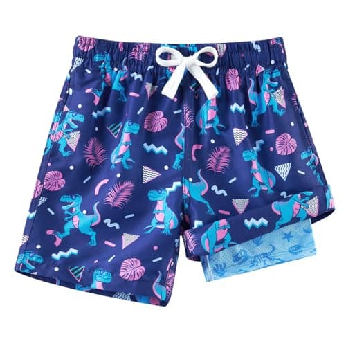 Cozople Big Boys Swim Trunks Size 14-16 Novelty 3D Print Hawaiia Style Graphic Bathing Suit with Compression Liner Lightweight Quick Dry Swimming Shorts Swimsuit Size 14