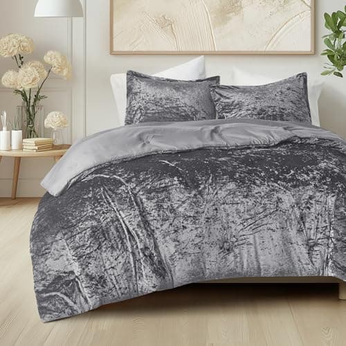 Comfort Spaces Juliette Luxe C... Sham, Grey Full/Queen 3 Piece