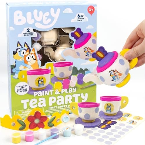 Bluey Paint & Play Tea Party, ..., Pretend Play Tea Party, Toys