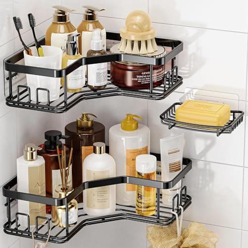 Organize Your Shower with This No-Drill 3-Piece Caddy Set | Just $8.66 on Amazon
