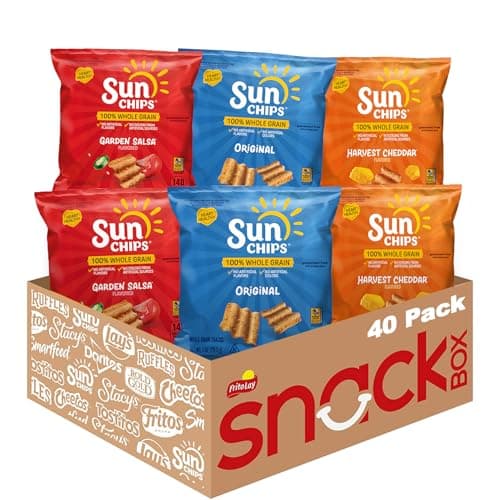 Prime Members: 40-ct 1-oz SunChips 100% Whole Grain Chips (Variety Pack) $14.15 w/ S&S