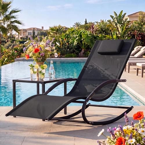 Garvee Outdoor Lounge Chair, R... Outdoor Home Furniture, Black