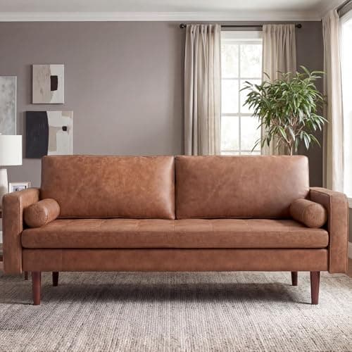 Meeyar 70" Mid-Century Modern ...ffice, 1100lbs Capacity, Brown