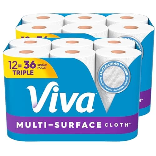 [SnS, AC] $34.46* | 2 × 12-Pack 165-Sheets Viva Multi-Surface Cloth Paper Towels ($17.23 each) at Amazon