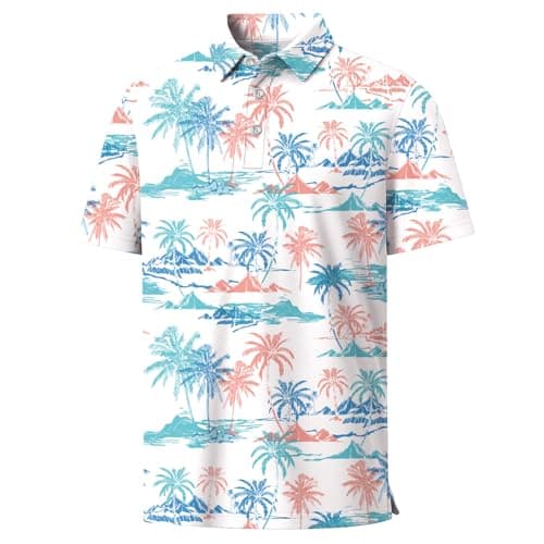 Rioofinx Hawaiian Shirts for Boys Performance Quick Dry Moisture Wicking Short Sleeve Golf Polo Dry Fit for Active Casual YSHD04 7-8T