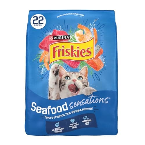 22-Lb Purina Friskies Dry Cat Food Seafood Sensations $16.05 w/ S&S