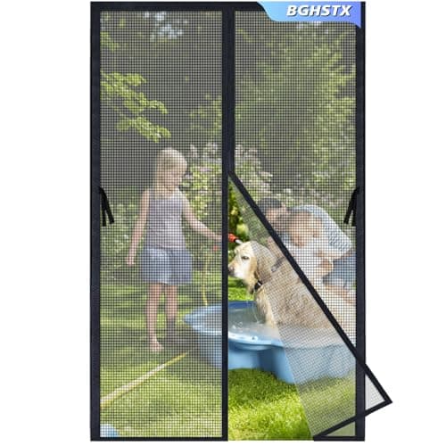 Magnetic Screen Door - Bugs Out, Breeze in - Heavy Duty Double-Stitched Mesh,Hands-Free Design - Pet and Kid Friendly, Fits Front/Sliding/Patio Doors