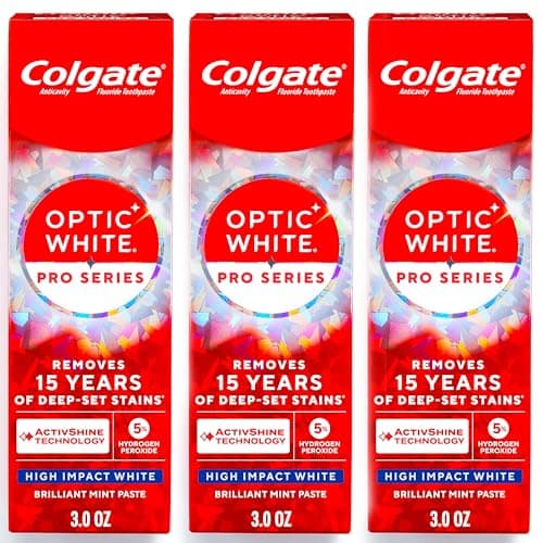 Prime Members: 3-Pack 3-Ounce Colgate Optic White Pro Series High Impact White Toothpaste (Brilliant Mint) $16.74 w/ S&S + Free Shipping