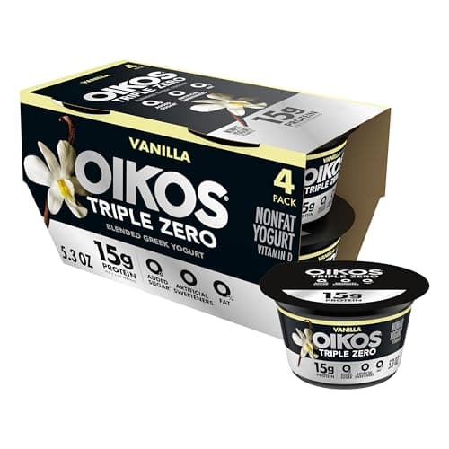 Oikos Triple Zero Vanilla Nonf...tein Yogurt, 4 Ct, 5.3 OZ Cups