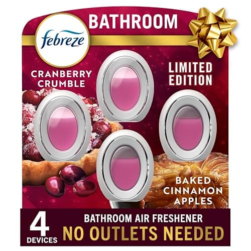 Febreze Bathroom Air Freshener...anberry Crumble Scent, 4 Count