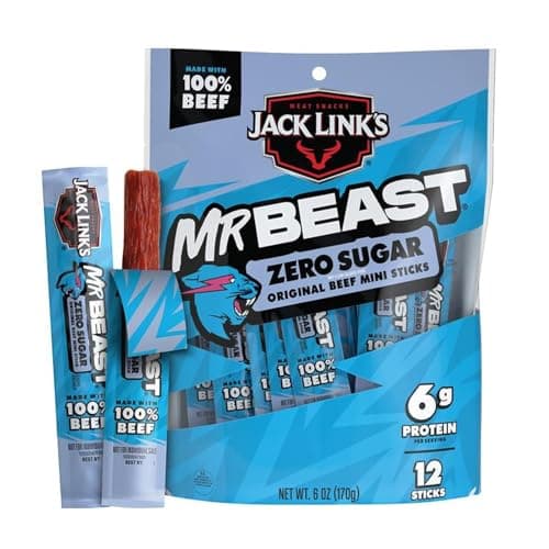 Jack Link’s x MrBeast Zero Sugar Mini Beef Stick 12-Pack Just $5.58 Shipped on Amazon