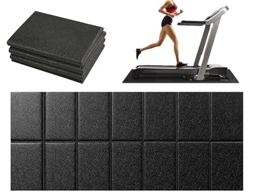 Walking Pad Mat for Carpet, 1/4" Thick Foldable Treadmill Mat for Hardwood Floors, 55"x23.6" High Density Under Walking Pad for Bike, Elliptical, Indoor Use, Floor Protection, Noise Shock Absorption