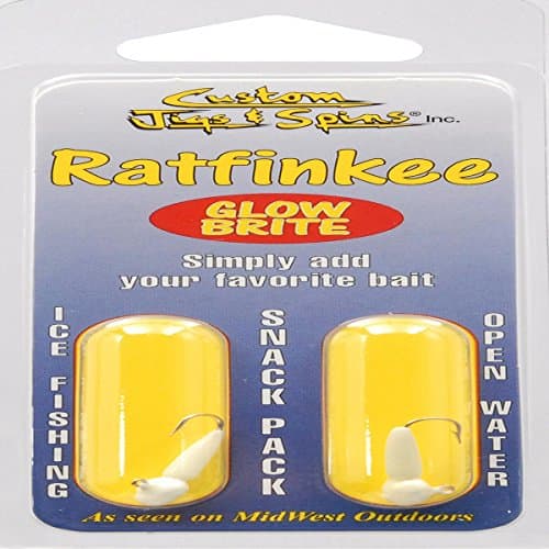 Custom Jigs RF8CS-GB Rat Finkee (2-Pack), Size 8, Glow Brite