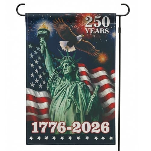 USA 250th Anniversary Garden Flags,America Garden Flags For Outside,12x18'',Double Sided Flag For Outdoor Garden Decor (Liberty)