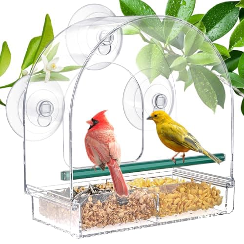 [Prime] SUNALLY Window Bird Feeder w/ Strong Suction Cups (Style 4) $7.83 + Free Shipping