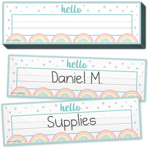 Teacher Created Resources Pastel Pop Flat Name Plates