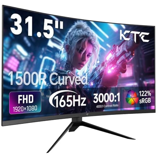 KTC 32" Curved Gaming Monitor, FHD 1080P 165Hz PC $144.39 ($101.07 after promo code JV3ZTZ2H)