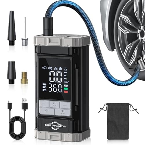Prime Members: Aneson 150 PSI Cordless Tire Inflator Air Compressor w/ Digital Gauge, Auto Shutoff & LED Light (Black/Grey) $12.99 + Free Shipping