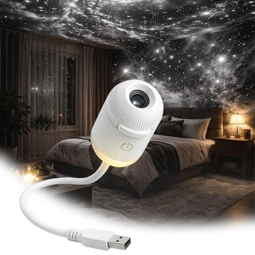 Adahed 2-in-1 Galaxy Projector Night Light with 12 Sliding Projection Films