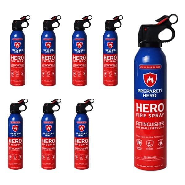 8-Pack Prepared Hero Mini Fire Extinguisher Spray $57.57 ($7.19 each) + Free Shipping