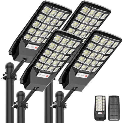 Okpro 320° Waterproof Solar Street Lights 4-Pack for $50 + free shipping