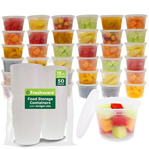 Freshware Food Storage Contain...rowave/Dishwasher/Freezer Safe