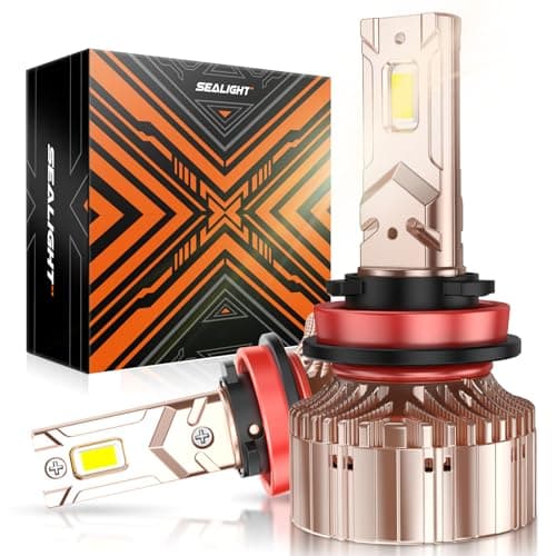 SEALIGHT X6S H11/H9/H8 Bulbs 4...Plug and Play Light, Pack of 2