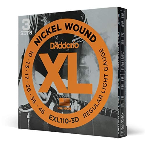 $15.99 | 3-Pack D'Addario Electric Guitar Strings + 20% Back w/ Prime Visa Card at Amazon