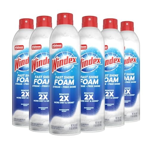 6-Pk 19-Oz Windex Fast Shine Foam Glass Cleaner Sprays (Rainshower) $11.75 w/ S&S
