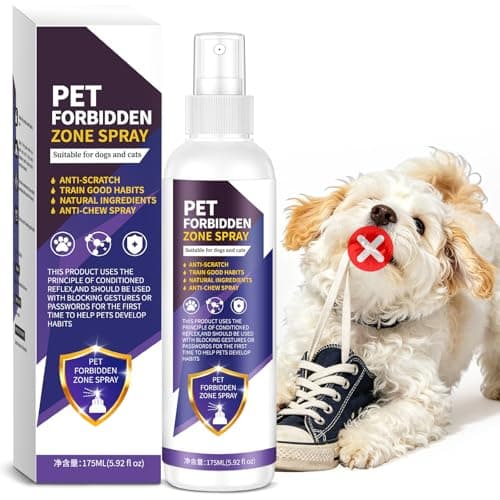 Bitter Apple Spray for Dogs & Cats, No Chew Anti Chew Spray, Natural Alcohol Free Dog Deterrent Spray, Stop Dog Chewing Licking Biting, Indoor Outdoor Furniture Protection Training Spray, 5.92 fl oz