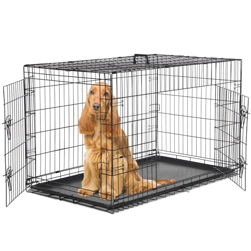 Sweetcrispy 48 Inch Dog Crate,...el for Indoor, Outdoor, Travel