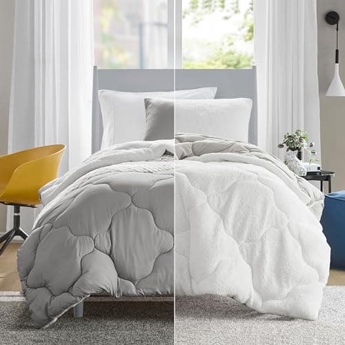 Comfort Spaces Comforter Set, ...win/Twin XL Grey/White 2 Piece