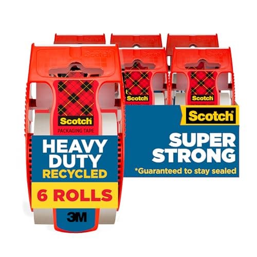 Scotch Heavy Duty Recycled Packaging Tape w/ Dispensers 6-Pack for $10 + free shipping w/ Prime