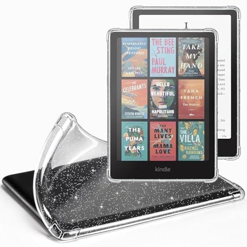 iDLEHANDS Clear Case for All-New 7" E-Readers - Ultra Slim Soft TPU Transparent Cover & Lightweight, not Compatible with Kobo Clara, Clear Glitter