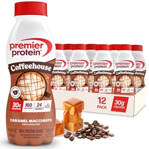 Premier Protein Coffeehouse Caramel Macchiato Protein Shake 12-Pack for $16 w/ Sub & Save + free shipping