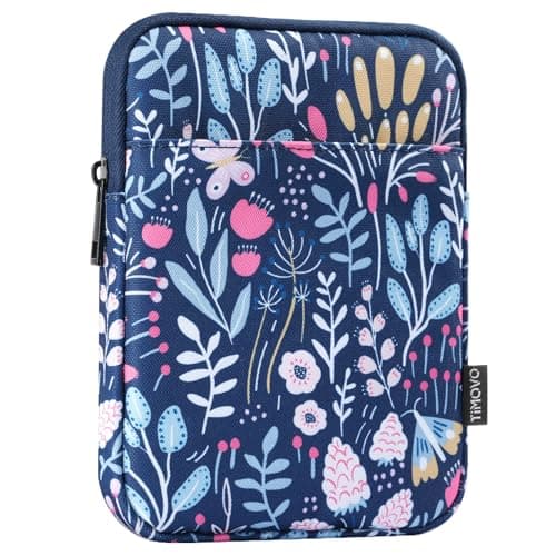 TiMOVO 6-7 Inch Sleeve Case for eReader Book Paperwhite/Colorsoft Signature Edition, Protective Sleeve Cover Pouch Bag Carrying Case for E-Reader/Oasis & Kobo Devices, Colorful Flower