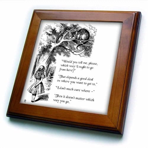 3dRose ft_193784_1 Which Way O...rland Quote Framed Tile, 8 x 8