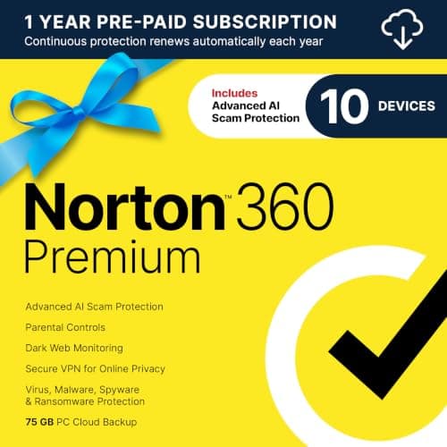 Norton 360 Premium Antivirus for 10 Devices for $30 + free shipping
