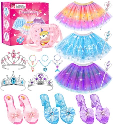 Princess Dress Up Clothes for Little Girls, Toddler Princess Dress Up Girls