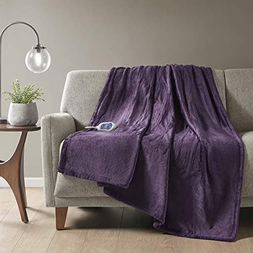 Beautyrest Heated Electric Bla...ed, Purple Throw (60 inx70 in)
