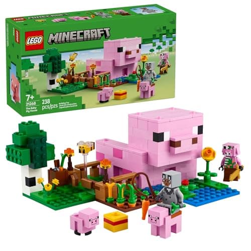 LEGO Minecraft The Baby Pig Ho...gures for Pretend Play - 21268