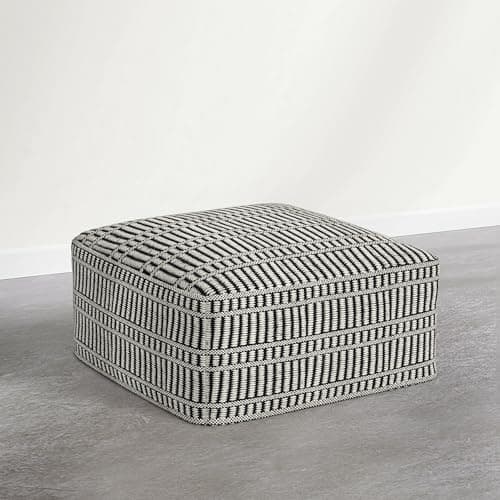 SIMPLIHOME Safford Square Pouf...iving Room or Patio, Assembled